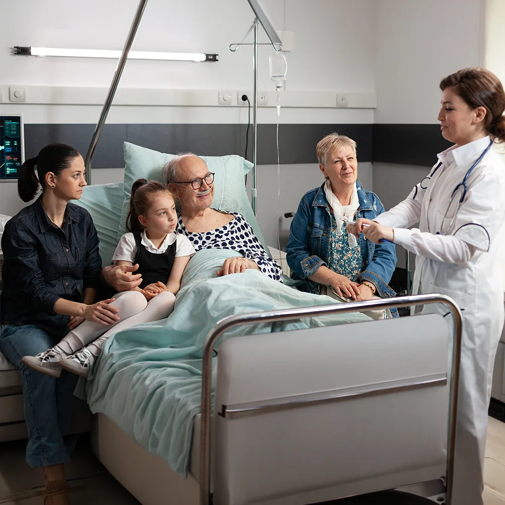 Practitioner Doctor Monitoring Elderly Sick Old